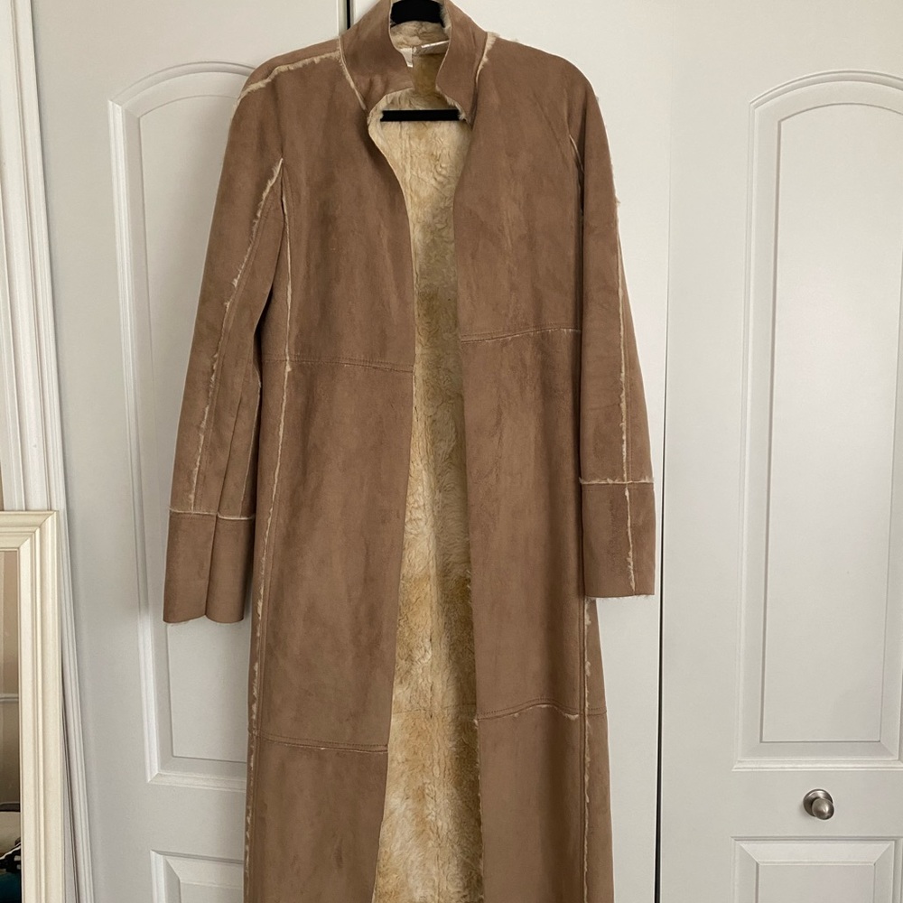 Long (ankle length) faux shearling coat